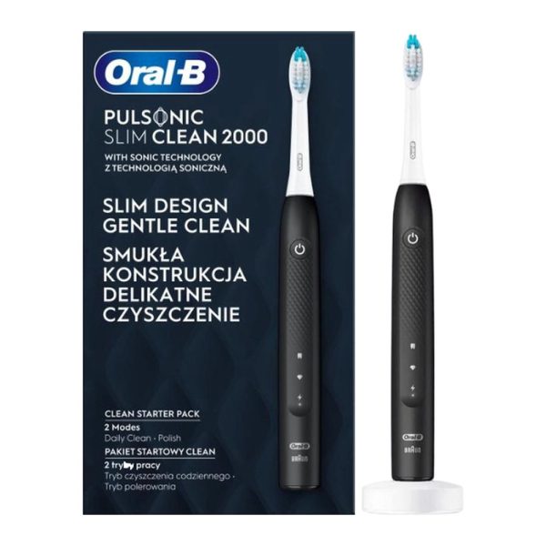 Oral-B tandenborstel Pulsonic SlimClean 2000 zwart